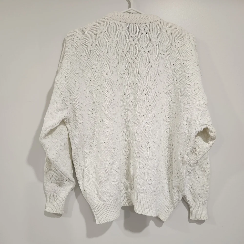 Vintage Northern Reflections By Parkhurst White Knit Cardigan - Picture 5 of 16